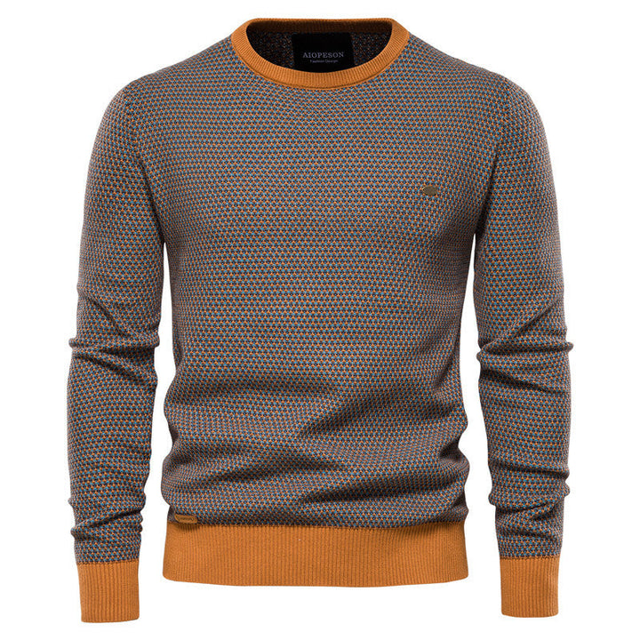Herren Strickpullover im modernen Wabenmuster mit angenehmem Tragegefühl