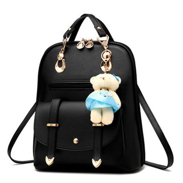 Damen Rucksackhandtasche mit verspieltem Teddy-Anhänger Nord Taschen