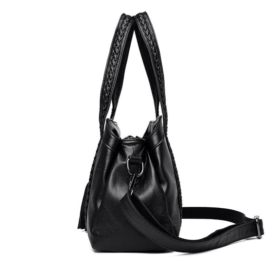 Damen stilvolle Handtasche mit strukturiertem Obermaterial Nord Taschen