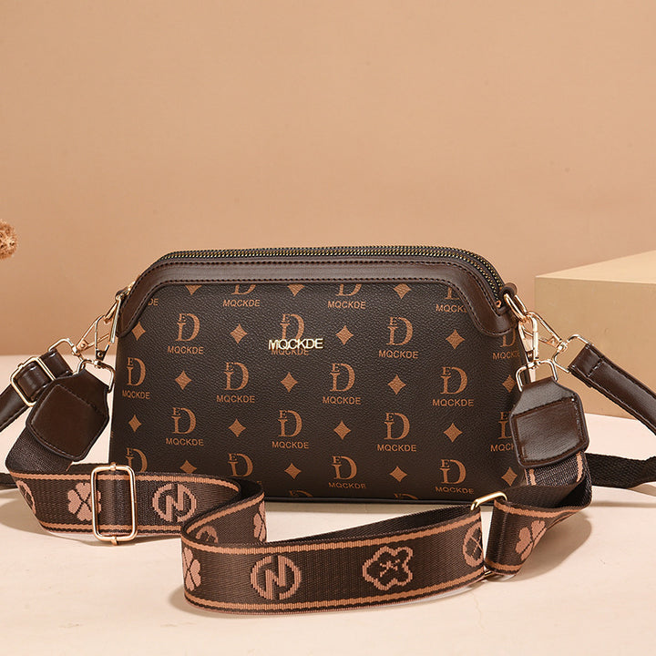 Damen Umhängetasche mit modischem Logoprint und verstellbarem Gurt Nord Taschen