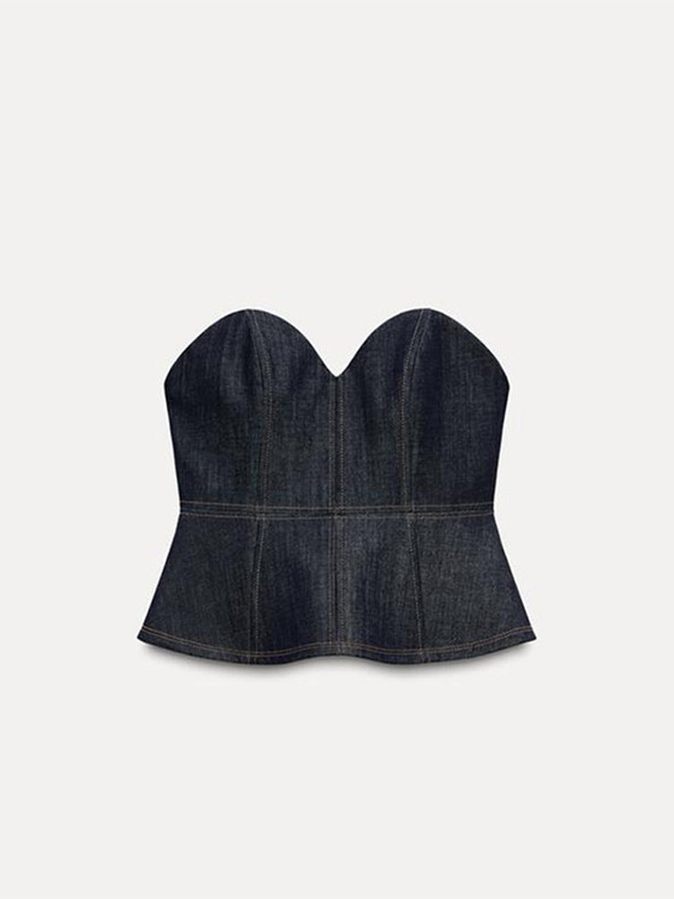 Damen Jeansblazer im modernen Look mit tailliertem Schnitt und praktischen Taschen