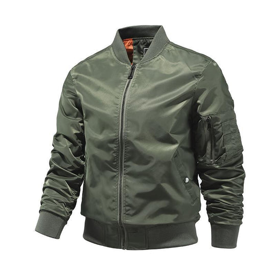 Herren leichte Nylon-Bomberjacke im Aviator-Utility-Stil mit Ärmeltasche Nord Taschen