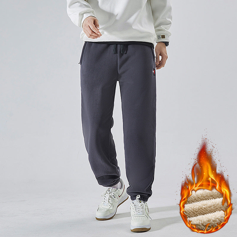 Herren Gefütterte Sweatpants mit Sherpa‑Innenfutter und elastischen Bündchen Nord Taschen