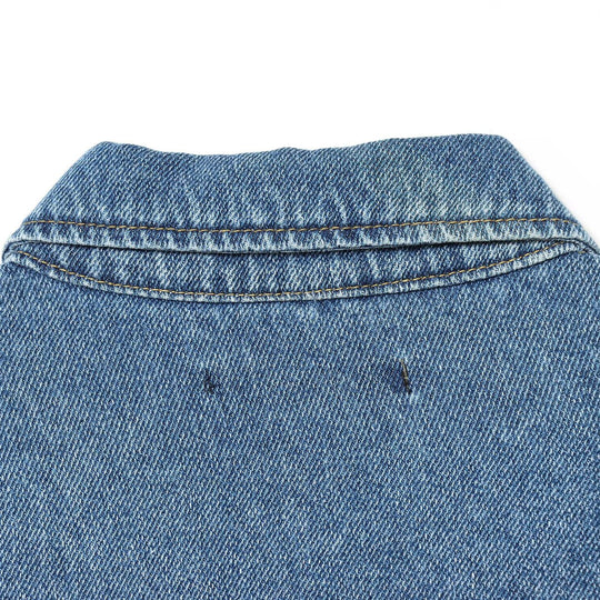 Damen Kurz geschnittene Oversize-Jeansjacke mit Pattentaschen Nord Taschen