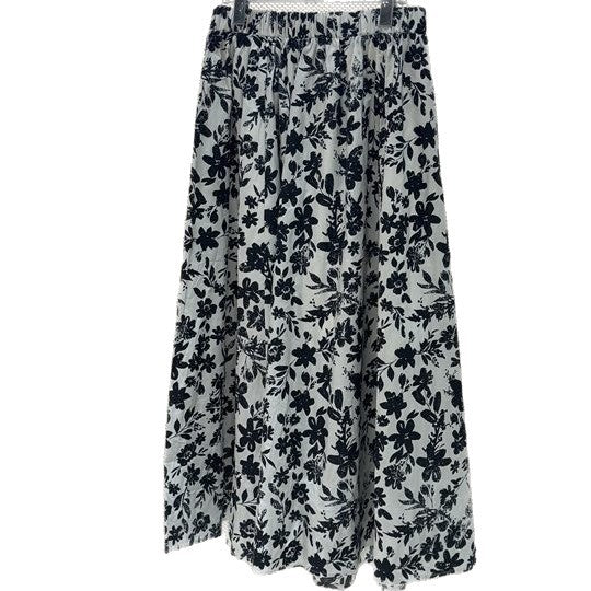Damen Weiter Midirock mit gerafftem Bund und floralem Muster Nord Taschen