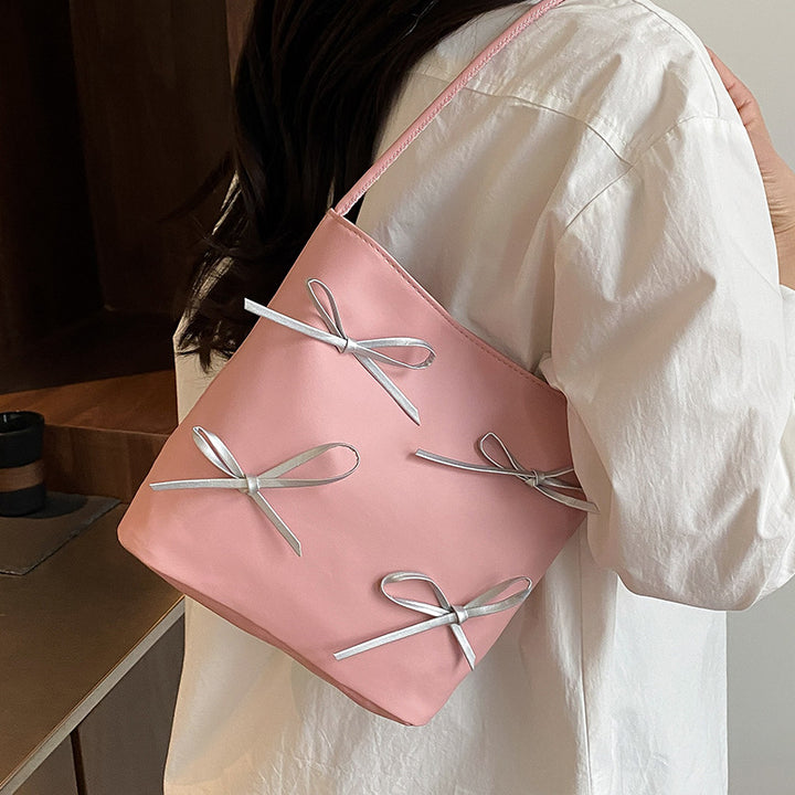 Damen Henkeltasche mit dekorativen Schleifendetails Nord Taschen