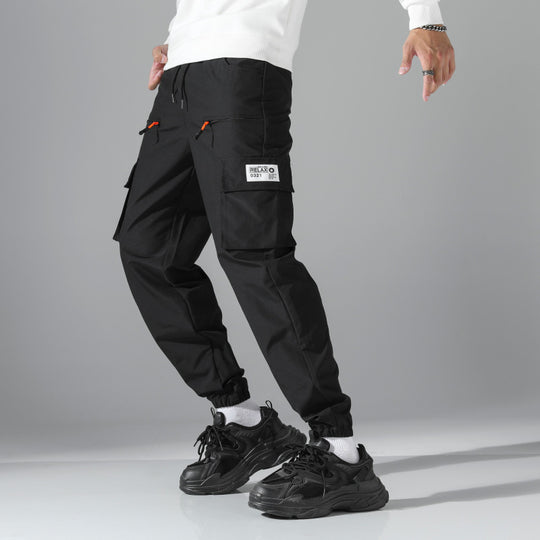 Herren Utility-Cargohose im Joggerstil mit elastischem Bund, Multifachtaschen & Reißverschlusstaschen Nord Taschen