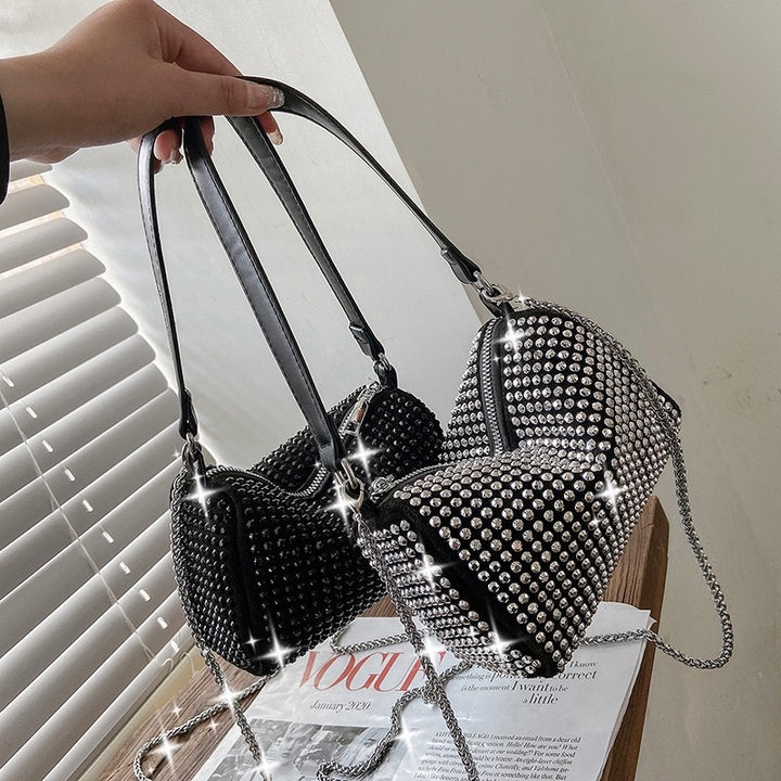 Damen Glamouröse Handtasche mit funkelnden Strassakzenten Nord Taschen