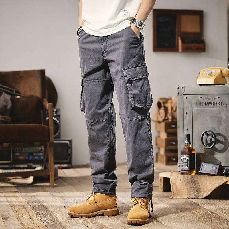 Herren Robuste Utility-Cargo-Hose mit Mehrfachtaschen, verstärkten Kniepaneelen und geradem Bein Nord Taschen