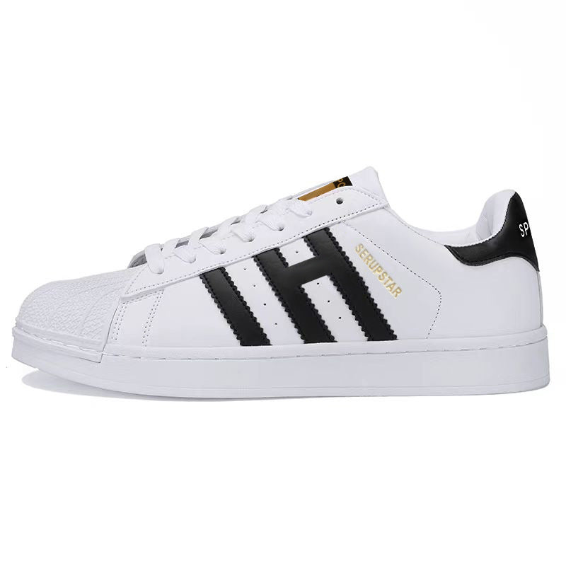 Damen Sportliche Freizeit Sneakers mit Lederoberfläche und rutschfester Sohle - Arvani