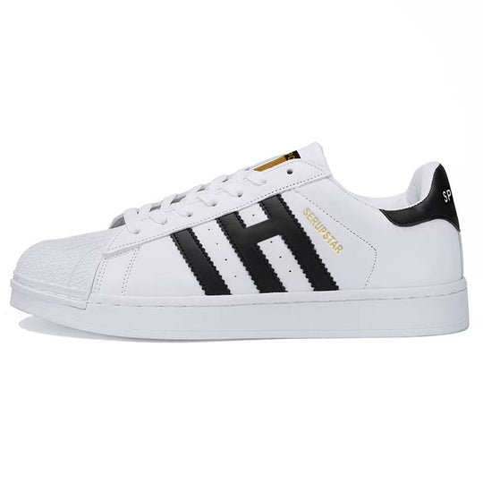 Damen Sportliche Freizeit Sneakers mit Lederoberfläche und rutschfester Sohle - Arvani