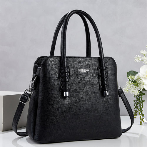 Damen Handtasche mit strukturiertem Kunstleder und abnehmbarem Schulterriemen Nord Taschen