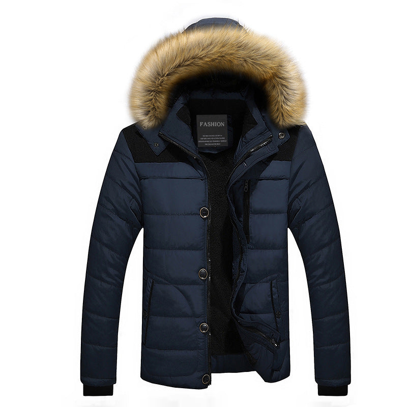 Herren Thermo-Parka im Urban-Outdoorstil mit abnehmbarer Kunstfellkapuze und Mikrofleece-Innenfutter Nord Taschen