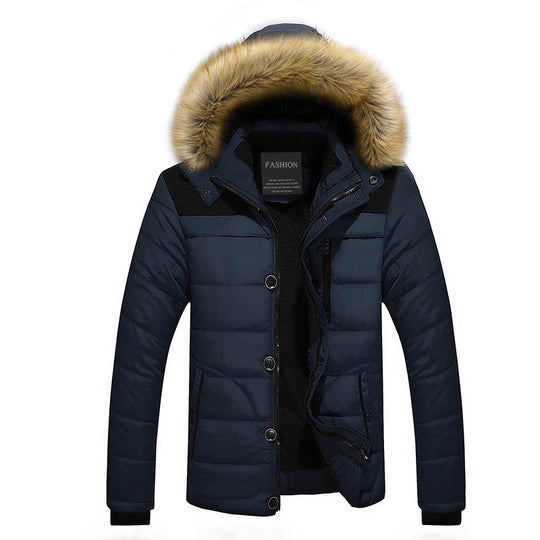 Herren Thermo-Parka im Urban-Outdoorstil mit abnehmbarer Kunstfellkapuze und Mikrofleece-Innenfutter Nord Taschen