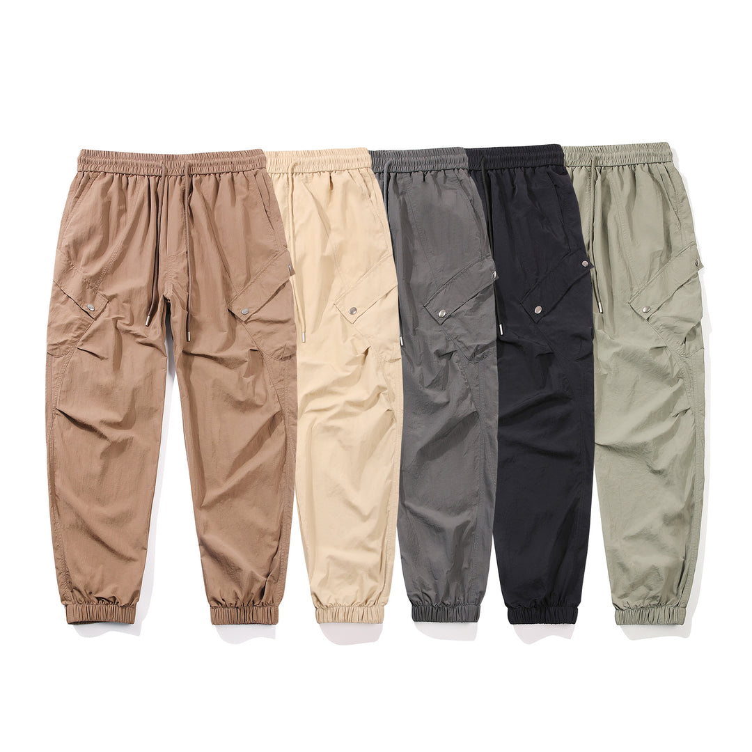 Herren utilitarische Cargo-Joggerhose mit Tunnelzugbund, Mehrfachtaschen und elastischem Knöchelabschluss Nord Taschen