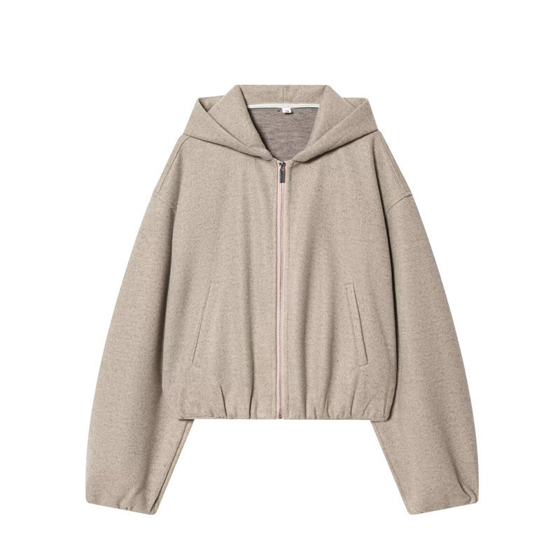 Damen 30+ Hochtaillierte weite Palazzo‑Hose aus Wollmix mit Bügelfalte Nord Taschen