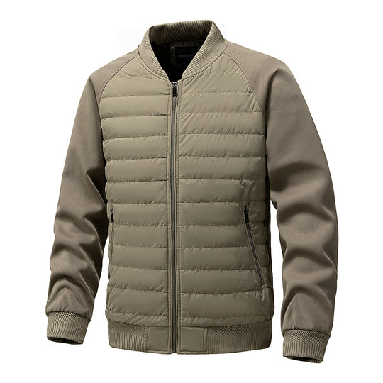Herren Leichte Hybrid-Bomberjacke mit gesteppter Front Raglanärmeln und Rippbündchen Nord Taschen