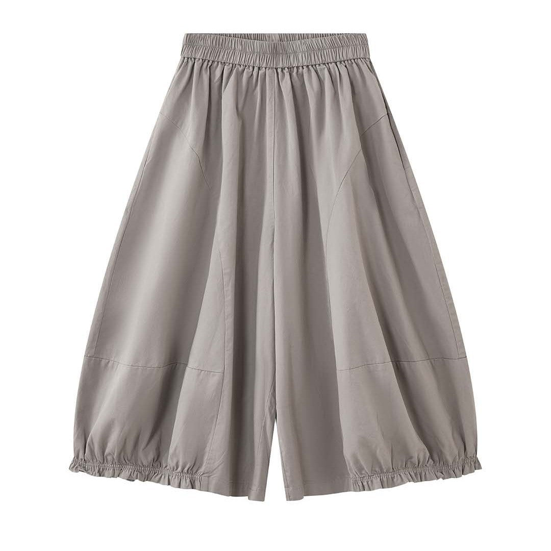 Damen Weite Balloon-Culotte-Hose mit elastischem Saum Nord Taschen
