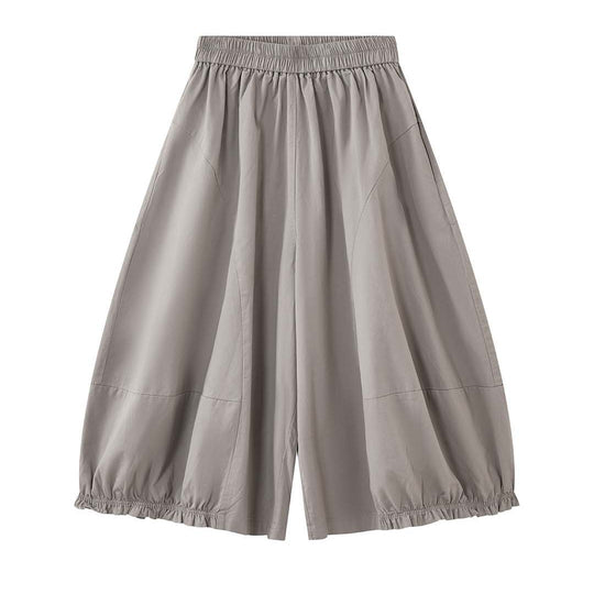 Damen Weite Balloon-Culotte-Hose mit elastischem Saum Nord Taschen