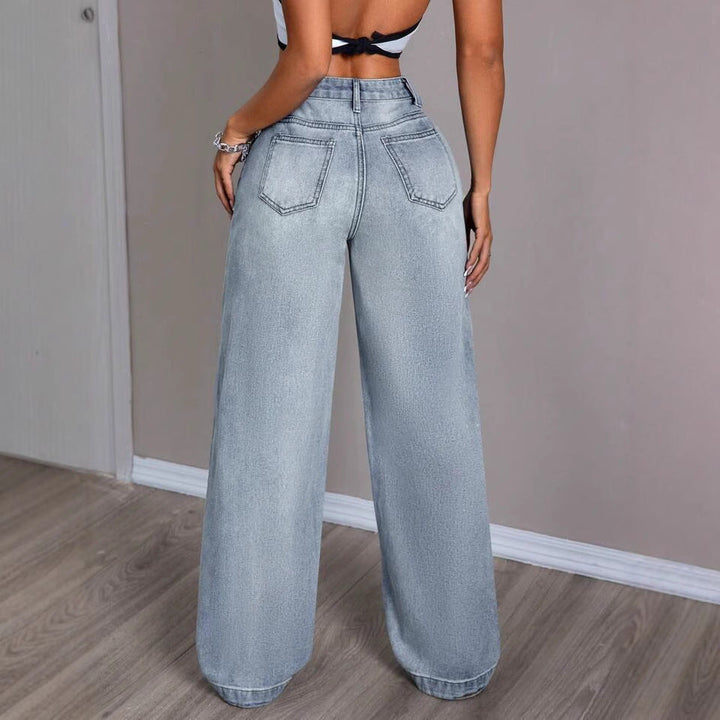 Damen Weite Jeanshose im Vintage-Stil
