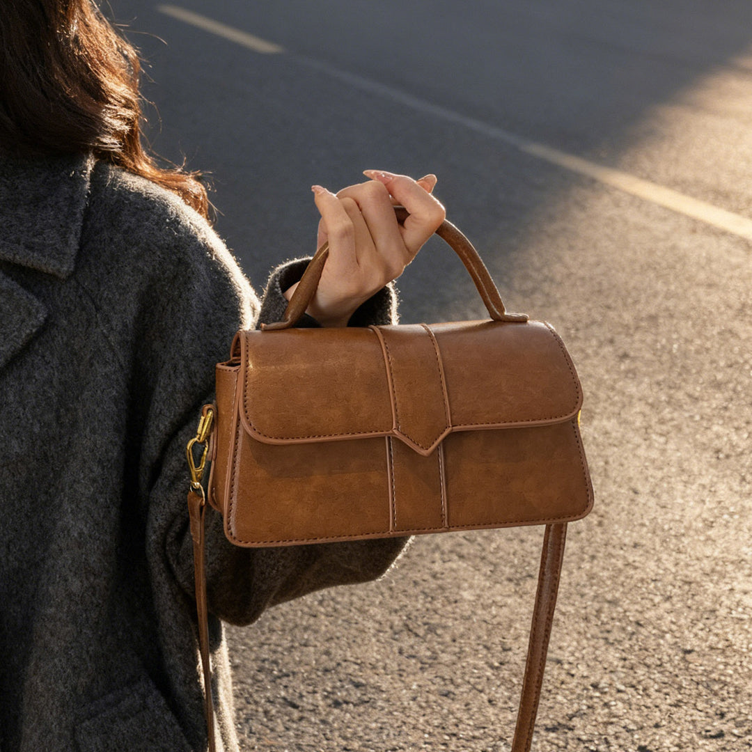 Damen Leder-Handtasche mit abnehmbarem Schulterriemen Nord Taschen