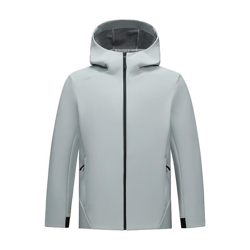 Damen Softshell-Jacke mit Kapuze, taillierte und winddichte Outdoorjacke Nord Taschen