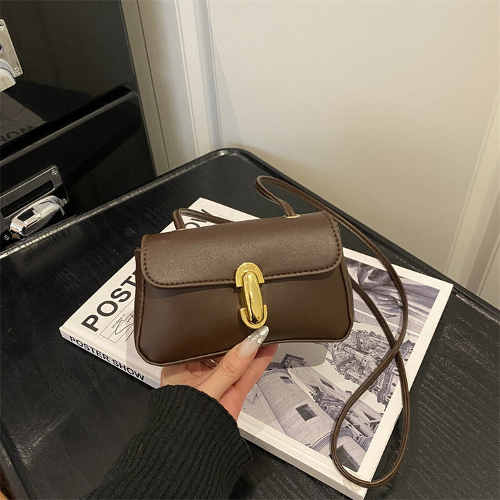 Damen elegante Umhängetasche mit goldenem Verschluss Nord Taschen