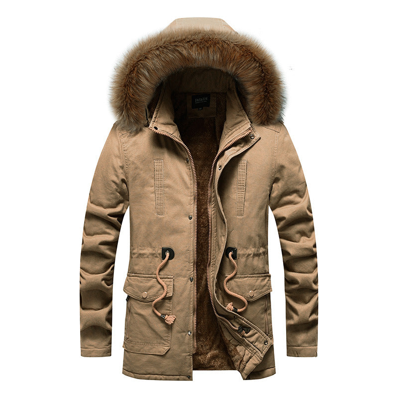 Herren Winterparka mit Kunstfellkapuze und Teddyfutter Nord Taschen