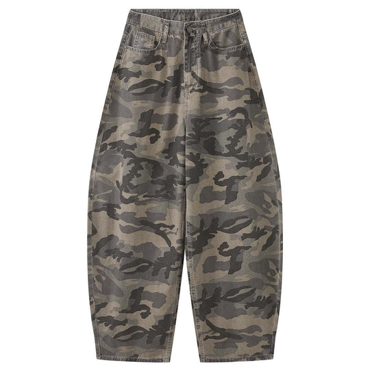 Damen Weite Cargohose im Camouflage‑Baggy‑Stil Nord Taschen