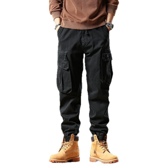 Herren Robuste Baumwoll-Cargohose mit elastischem Saum und Multifachtaschen Nord Taschen