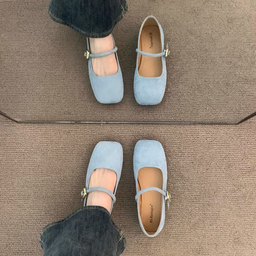Damen elegante Mary Jane Ballerinas mit modischem Riemchen und komfortablem Fußbett Nord Taschen