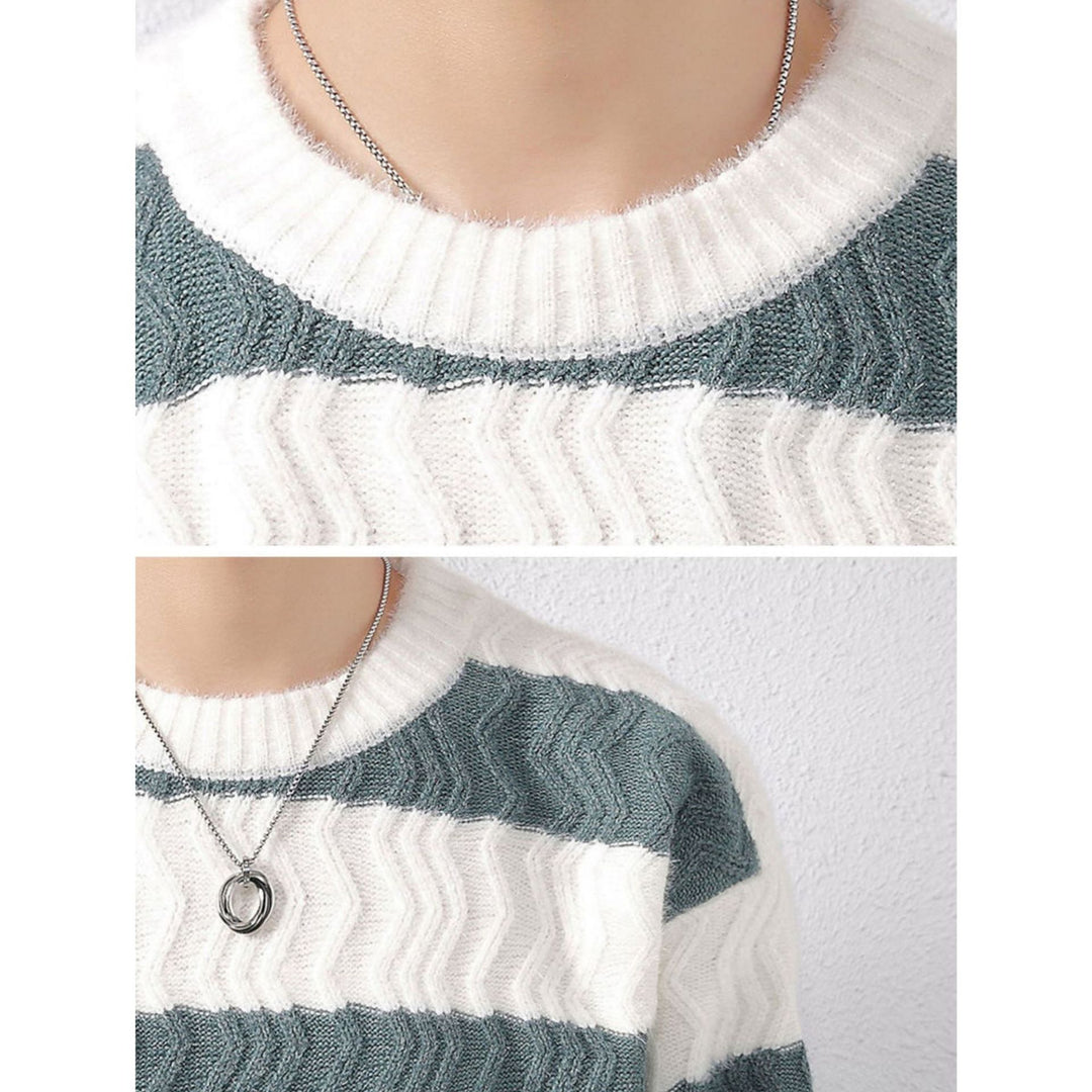 Herren Grobstrickpullover mit Wellenmuster Nord Taschen