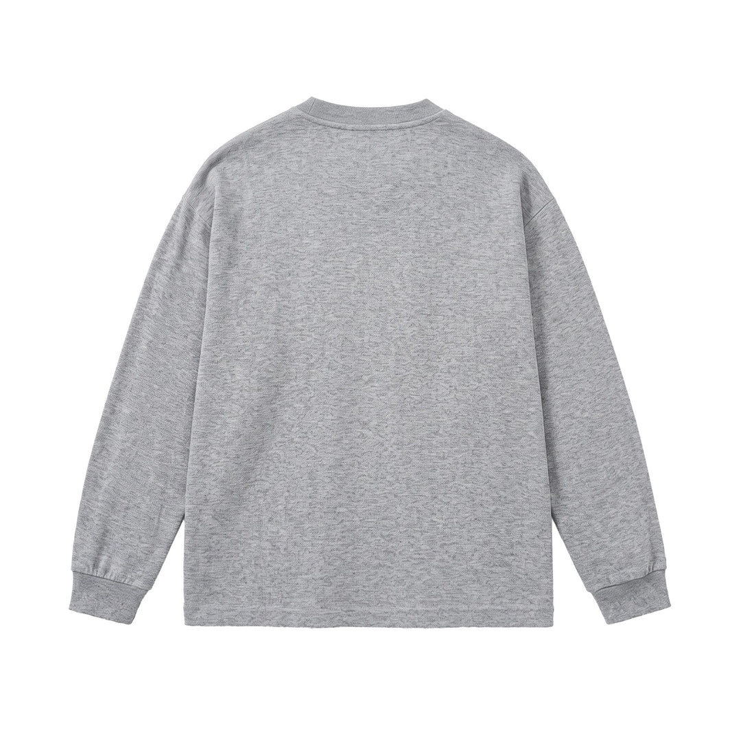 Unisex Gerippter Oversize-Pullover mit Raglanärmeln und Metalllogo Nord Taschen