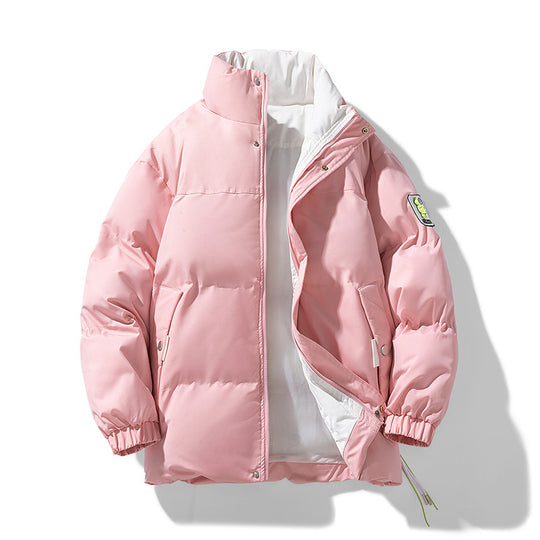 Damen Wattierte Steppjacke mit hohem Stehkragen, kontrastiertem Futter und Kordelzug Nord Taschen
