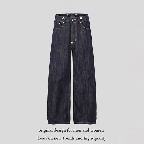 Damen Hochgeschnittene weite Denim-Palazzo-Jeans mit Five-Pocket-Schnitt Nord Taschen