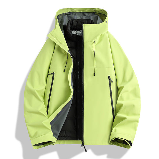 Herren Wasserdichte Softshell-Outdoorjacke mit verstellbarer Kapuze und atmungsaktiver Membran Nord Taschen