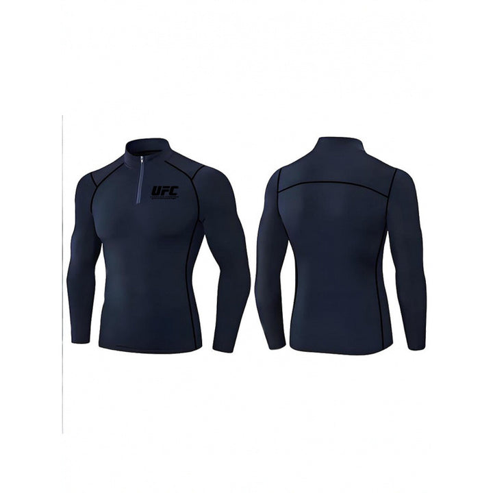 Herren eng anliegendes Kompressionsshirt mit kurzem Reißverschluss und langen Ärmeln Nord Taschen