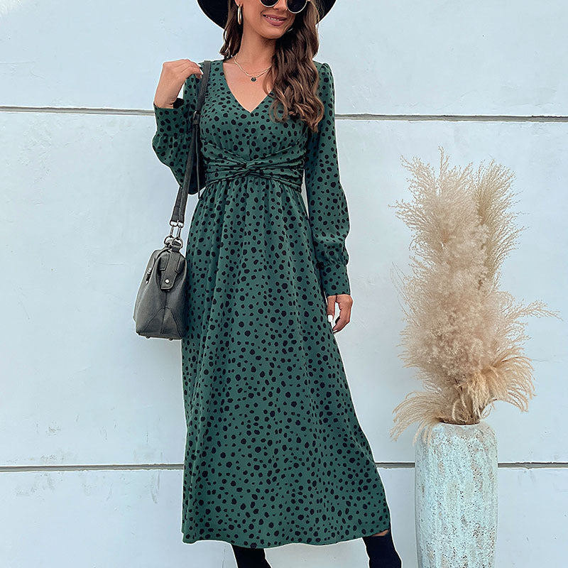 Damen Florales Maxikleid mit Wickeloptik Nord Taschen
