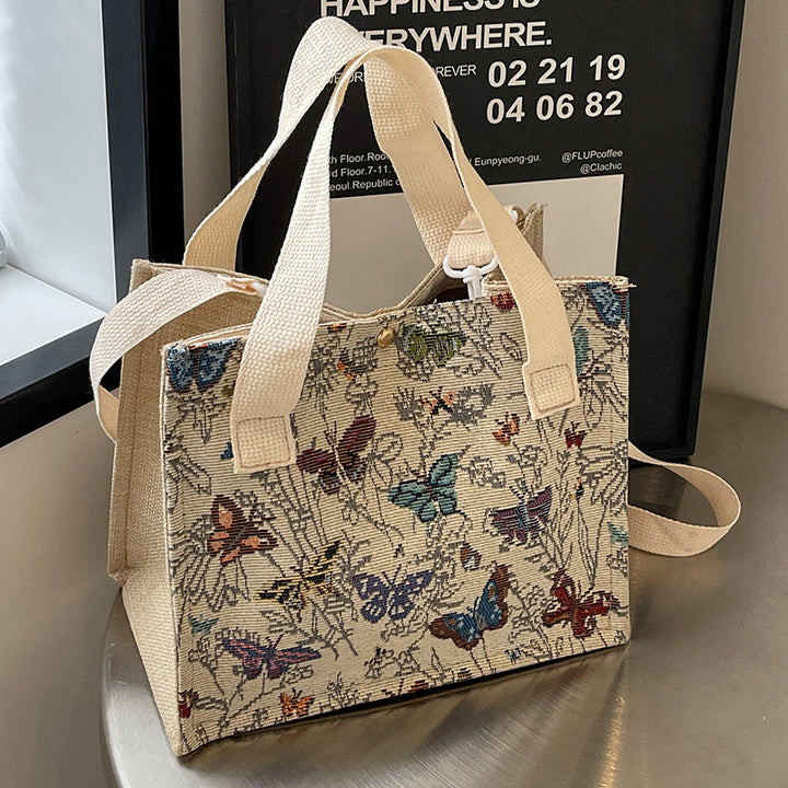 Damen Tasche mit floralem Muster und robusten Tragegriffen Nord Taschen