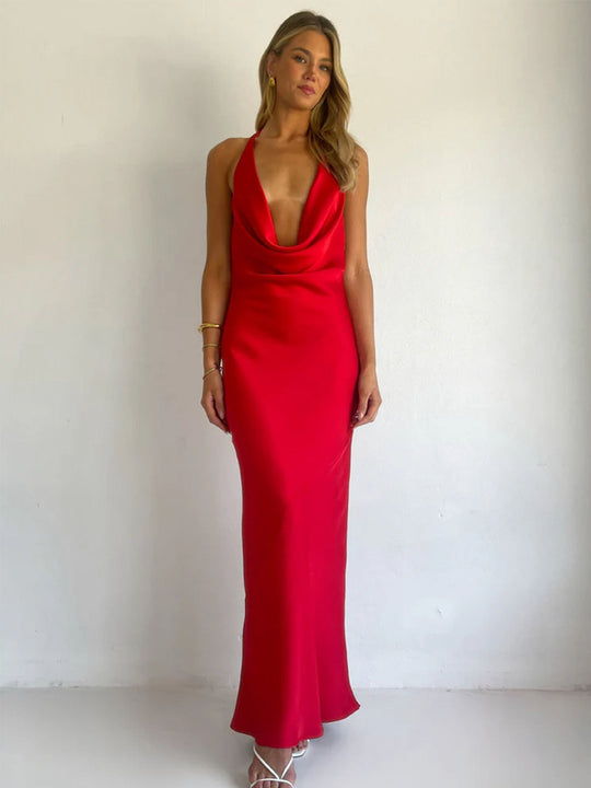 Damen Maxi-Kleid mit schulterfreiem Schnitt und elegantem Drapierungsdesign Nord Taschen