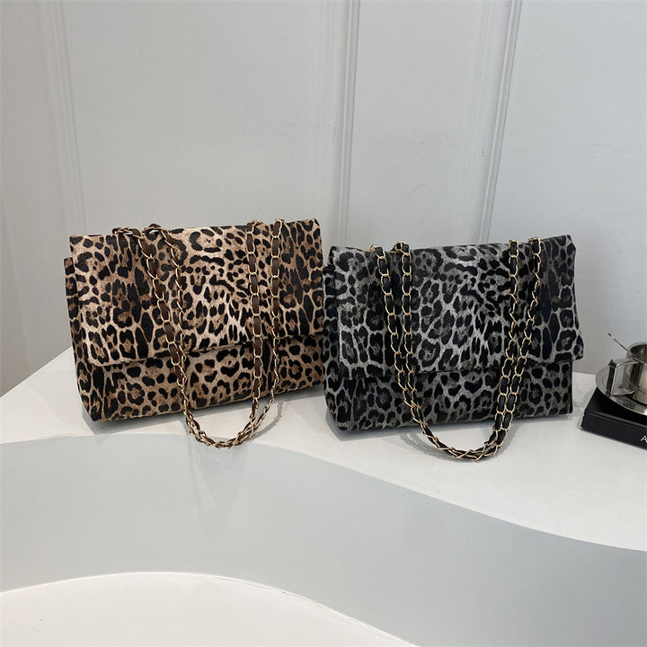 Damen elegante Clutch-Tasche im Leoparden-Look Nord Taschen