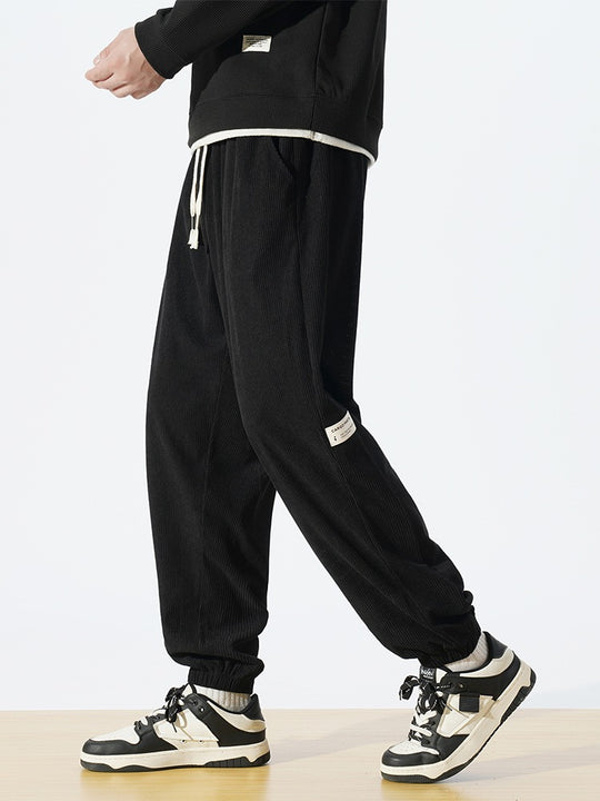 Herren Relaxed-Fit Cord-Jogginghose mit Tunnelzug, elastischen Knöchelbündchen & Cargo-Detail Nord Taschen