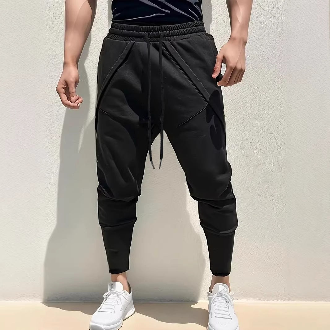 Herren Tapered-Jogginghose mit tiefem Schritt, elastischem Bund & diagonalgesetzten Taschen Nord Taschen