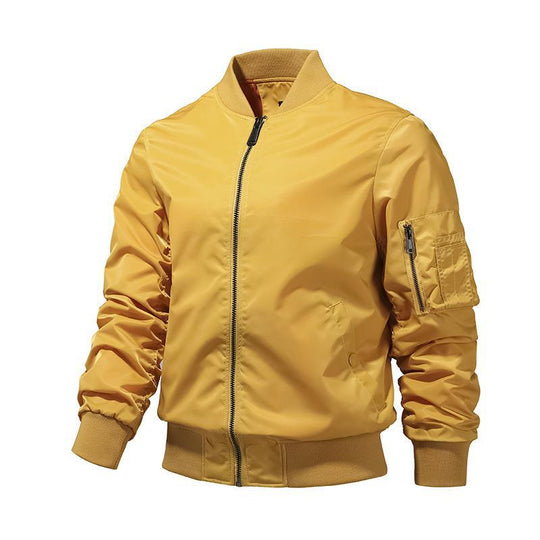 Herren leichte Nylon-Bomberjacke im Aviator-Utility-Stil mit Ärmeltasche Nord Taschen