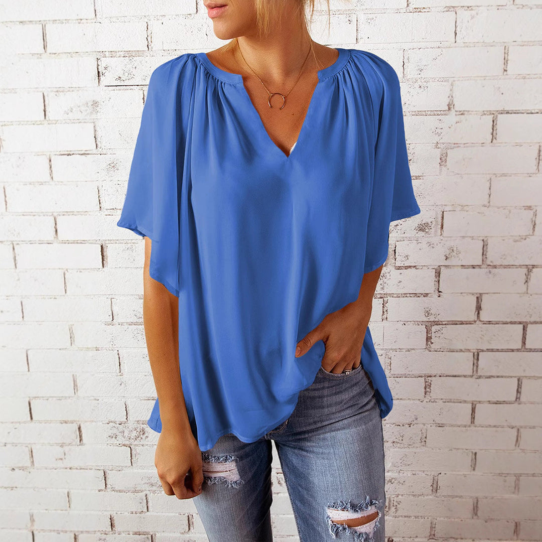 Damen elegante Chiffon-Bluse