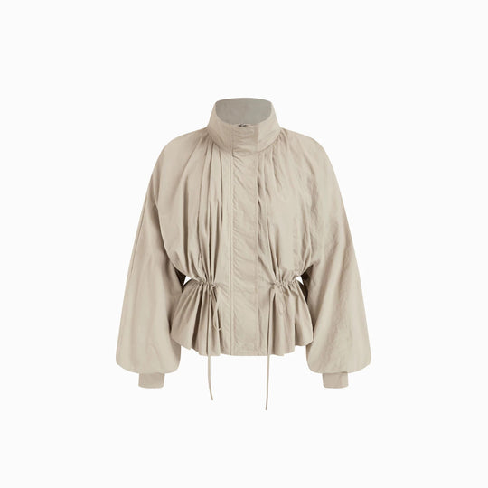 Damen Modische Bluse mit Raffung und Taillenzug Nord Taschen