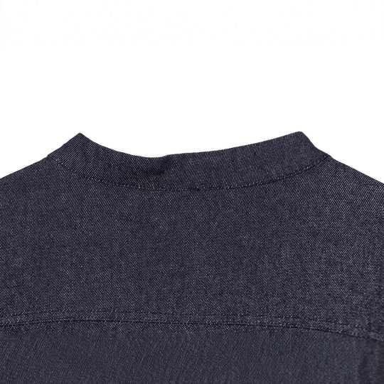 Damen Cropped Jeansjacke im China‑Stil mit Mandarinkragen und Knotenverschlüssen Nord Taschen