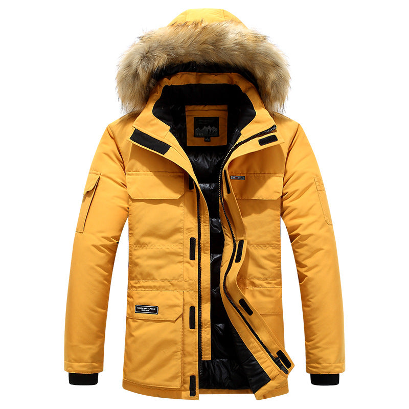 Herren Wattierter Parka mit Kunstfellkapuze, wind- und wasserabweisender Hülle Nord Taschen