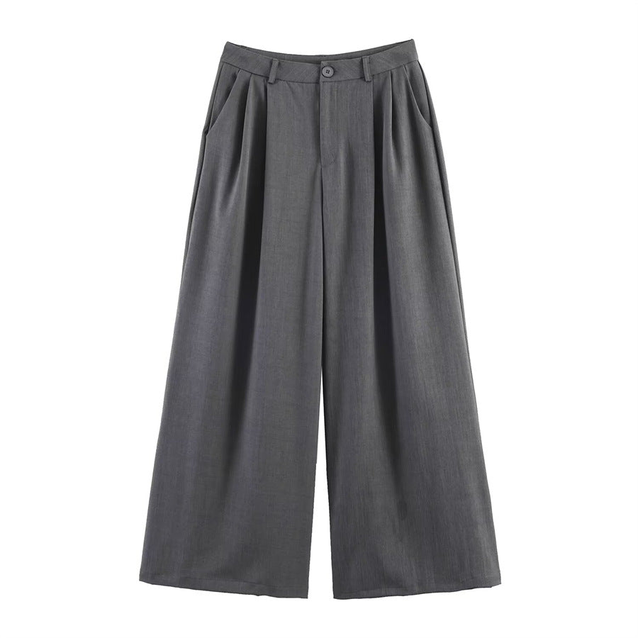 Damen Asymmetrischer Cropped-Blazer mit schräger Saumlinie und Reverskragen Nord Taschen