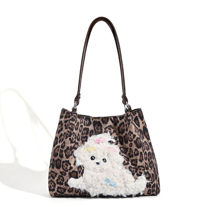 Damen Schultertasche mit verspieltem Tiermotiv Nord Taschen